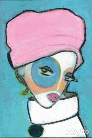 Итальянская картина Barbara in White. Фактурная шт