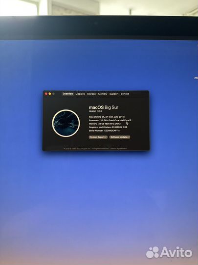 Моноблок apple iMac 27, i5, 2014, 5K, 24GB, 1TB