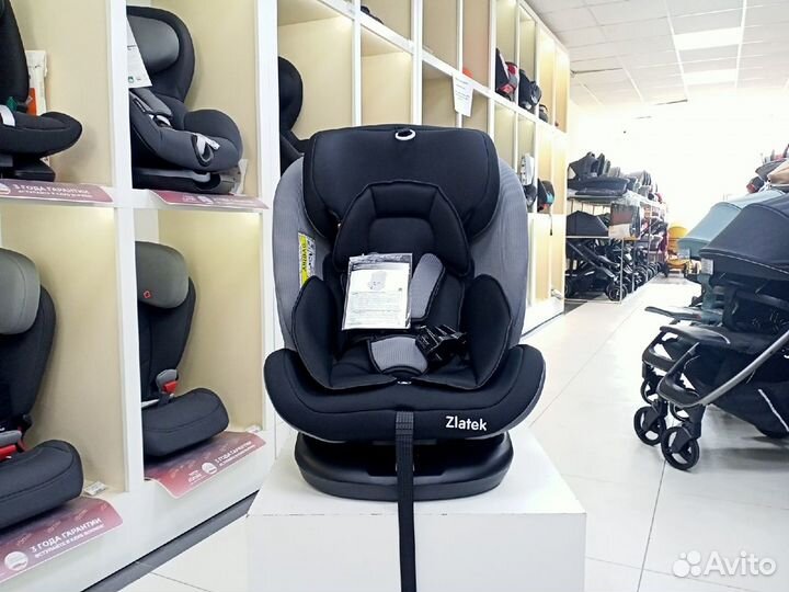 Автокресло 0-36кг Zlatek Cruiser Черный Isofix 360