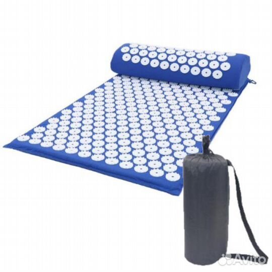 Акупунктурный массажный коврик с подушкой в чехле
