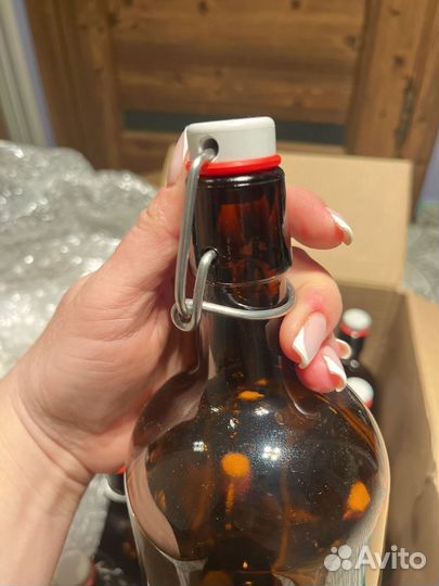 Бутылка с бугельной пробкой 1 литр 12 шт новые