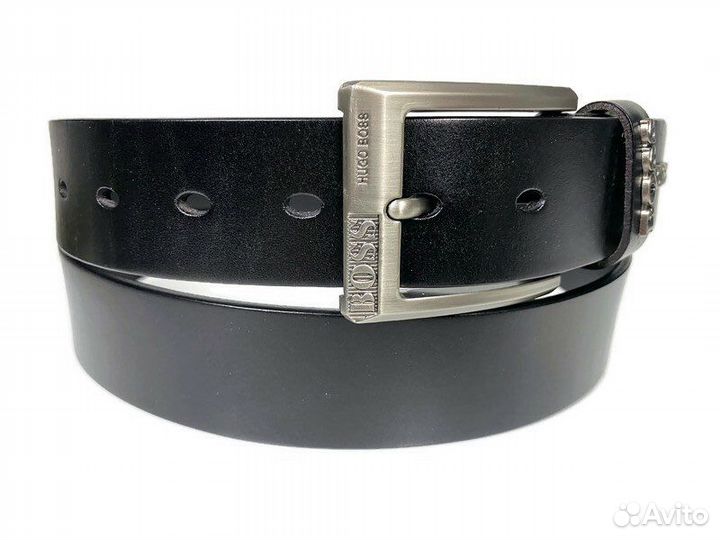 Ремень мужской кожаный Boss 2403 black