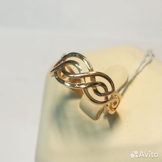 Золотое кольцо 585 пробы 17,5р 2,16