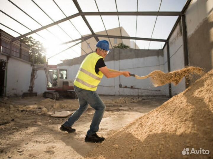 Песок карьерный. В наличии. Рыбушки