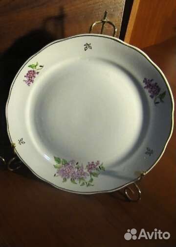 Тарелка «Сирень». Дулево 1962 г. СССР. Антиквариат