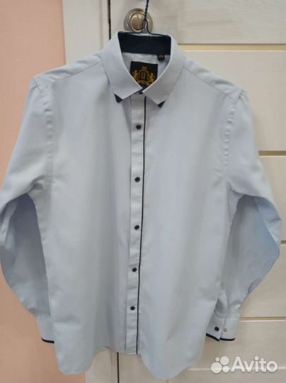 Рубашка школьная на кнопках 158