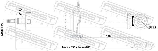 Амортизатор задний gas.twin tube subaru XV G33