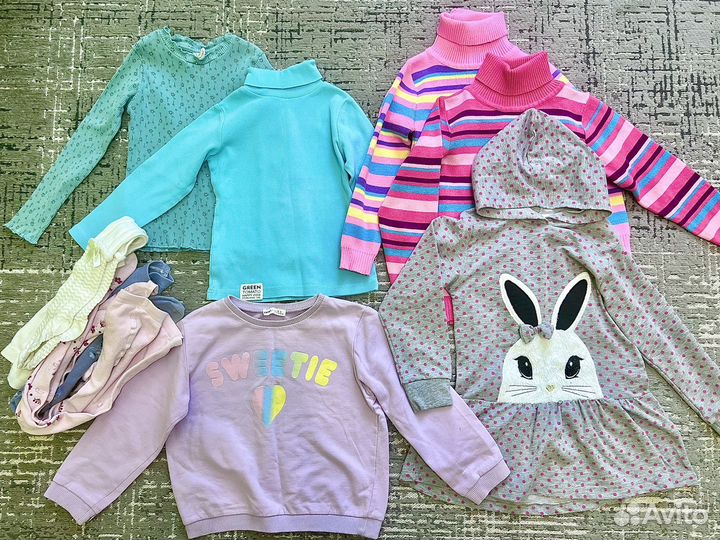 Теплые вещи пакетом на девочку 110-116