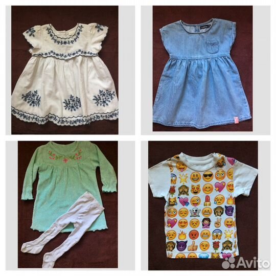 Вещи пакетом на девочку 74 80