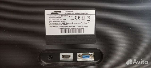Samsung монитор s24b370h объявление продам