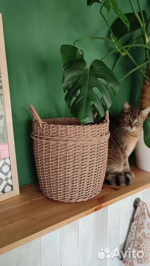 Корзина из искусственного ротанга