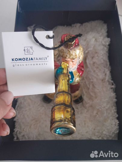 Елочные игрушки стекло польша komozja