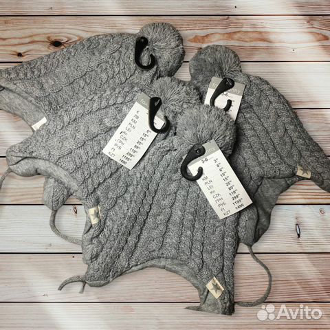 Шапка для новорождённых демисезонная новая 68,74