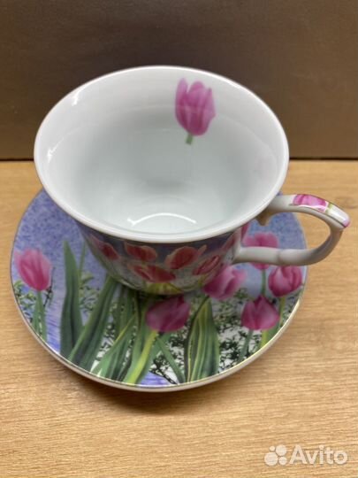 Чайная пара керамика тюльпаны