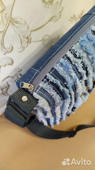 Джинсовая сумка-планшет