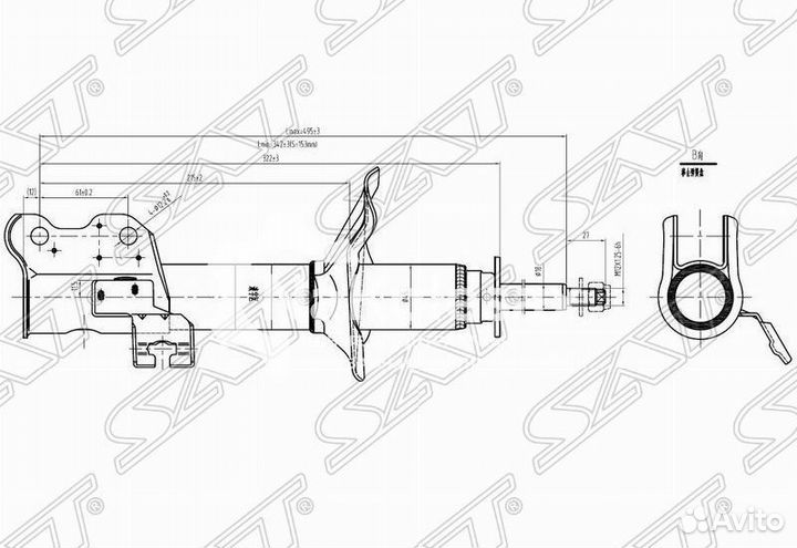 Стойка передняя nissan AD/presea/pulsar/sentra/sun