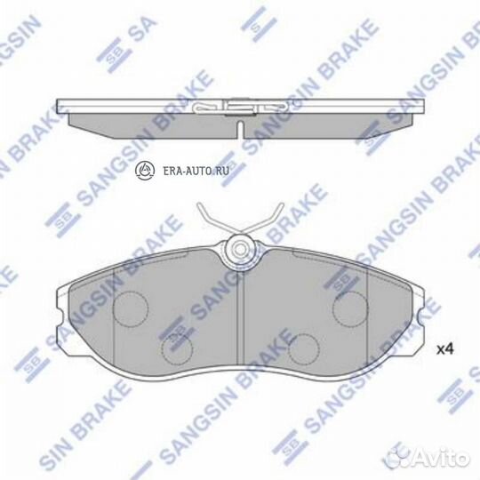 Sangsin brake SP1887 Колодки тормозные