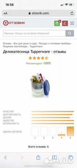 Деликатестница Tupperware