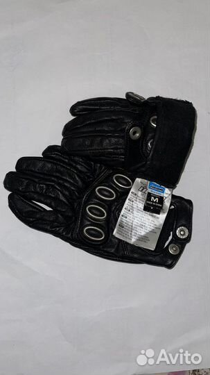 Мото перчатки кожаные