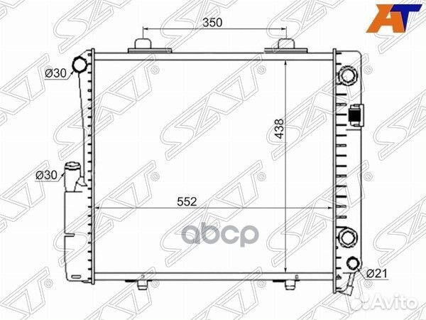 Радиатор Mercedes-Benz 190 82-94 MB0007-2 Sat