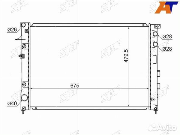 Радиатор subaru B9 tribeca W10 04-14, subaru tribe