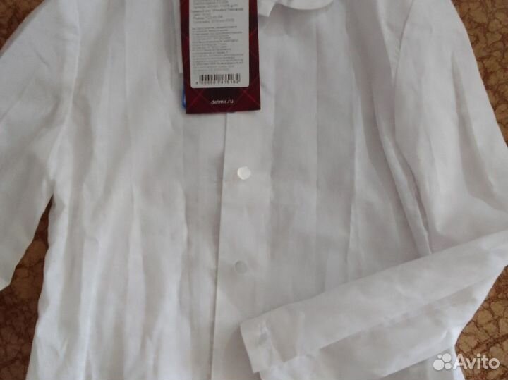 Блузка рубашка белая детская