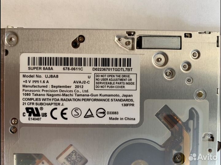 CD-rom / DVD привод Panasonic UJ8A8