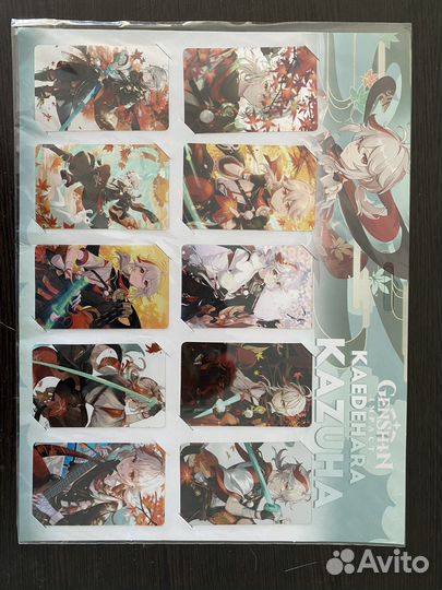 Наклейки карточки геншин импакт ху тао