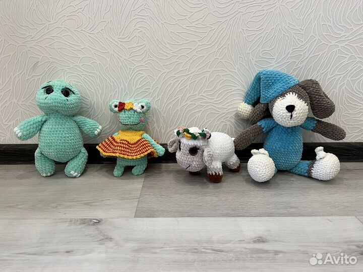 Вязанные игрушки плюшевые ручной работы