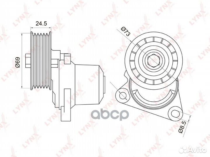 Натяжитель с роликом приводного ремня PT-3026 L