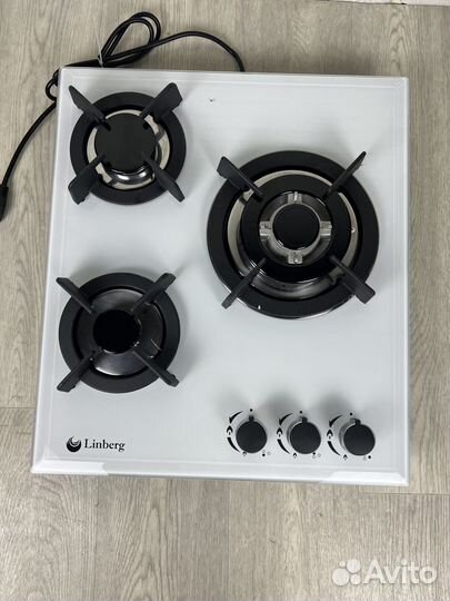 Газовая варочная панель Linberg 3 конфорки белая