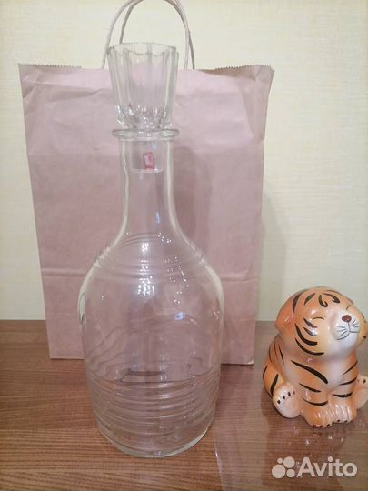 Графин СССР стеклянный с рюмкой