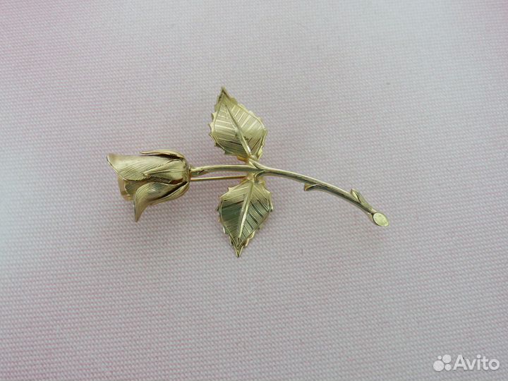 Крупная винтажная брошь Американский винтаж