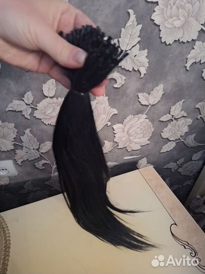 Волосы для наращивания черные бу