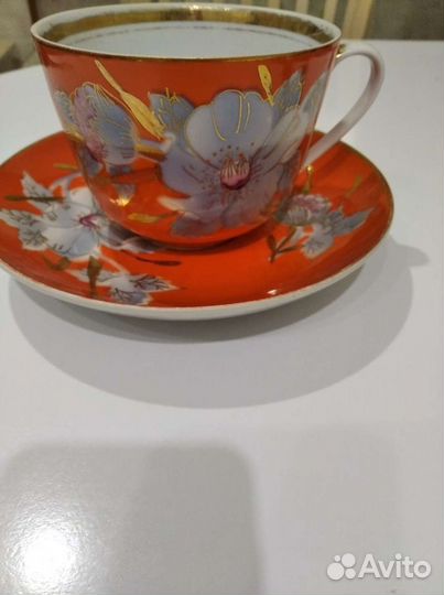 Чайная пара Мальва,С праздником из 70- х.Барановка