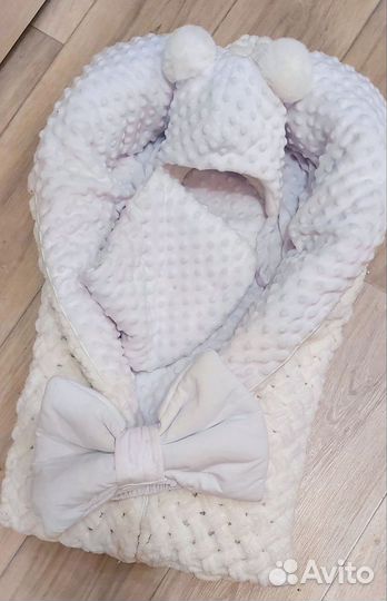 Конверт одеяло на выписку вязаное осень, зима