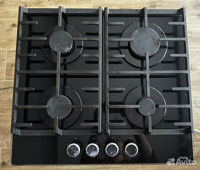 Газовая варочная панель 4 конфорки стекло