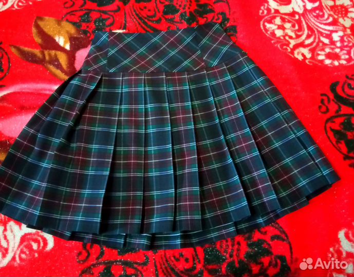 Юбка школьная в клетку 146