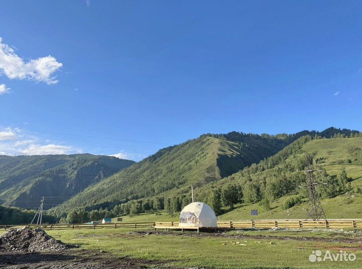 Купольный шатер для глэмпинга диаметр 6 м