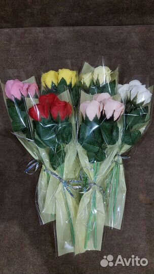 Букеты из мыльных роз