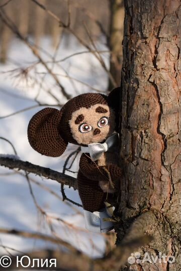 Вязанный Чебурашка