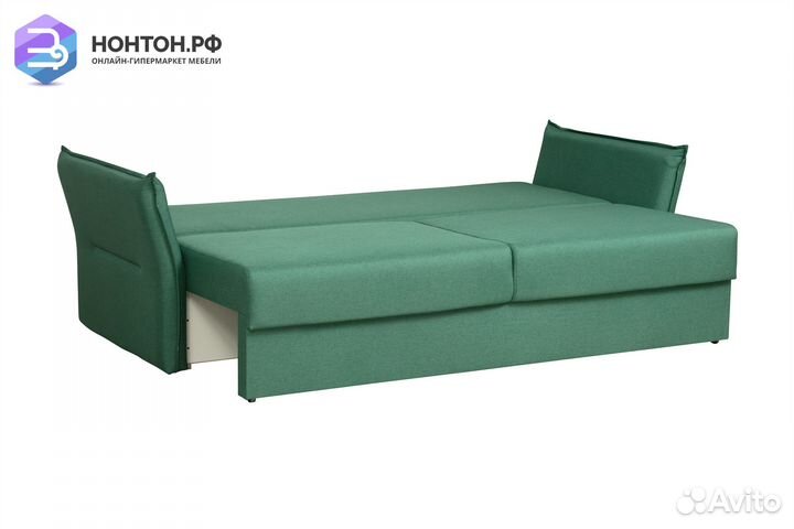 Диван еврокнижка Бруклин 3-х местный зеленый