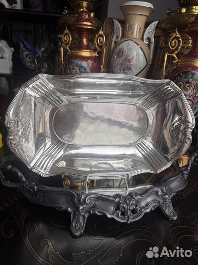 Ваза для фруктов антиквариат Франция Gallia