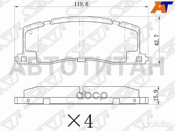 Колодки тормозные зад toyota estima/lucida/previa TCR1#/2# 90-99