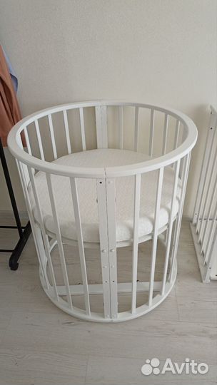 Детская кроватка круглая трансформер