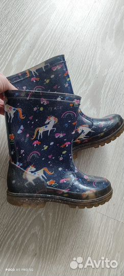 Резиновые сапоги для девочки 29