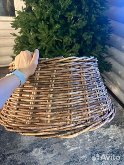 Корзина юбка для елки из ротанга