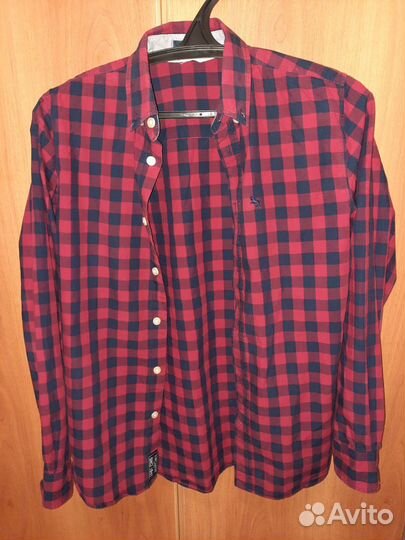 Рубашка в клетку на мал чикс 12-13 лет