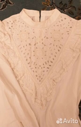 Белая хлопчатобумажная кофта