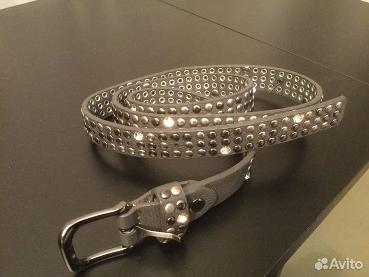 Ремень новый кожаный 85 см